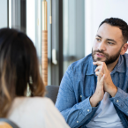 Man sitting in therapy